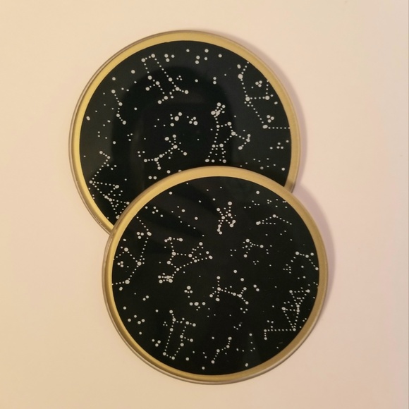 Kate Aspen Under the Stars Glass Coaster Set of 2 - Picture 5 of 6